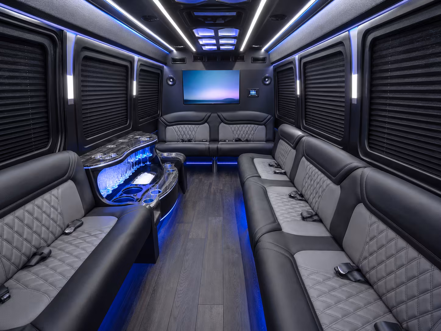 plantation party bus interior